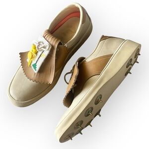SandTrap Leather Golf Shoes with Spikes & Tassels Women’s size 7-7.5